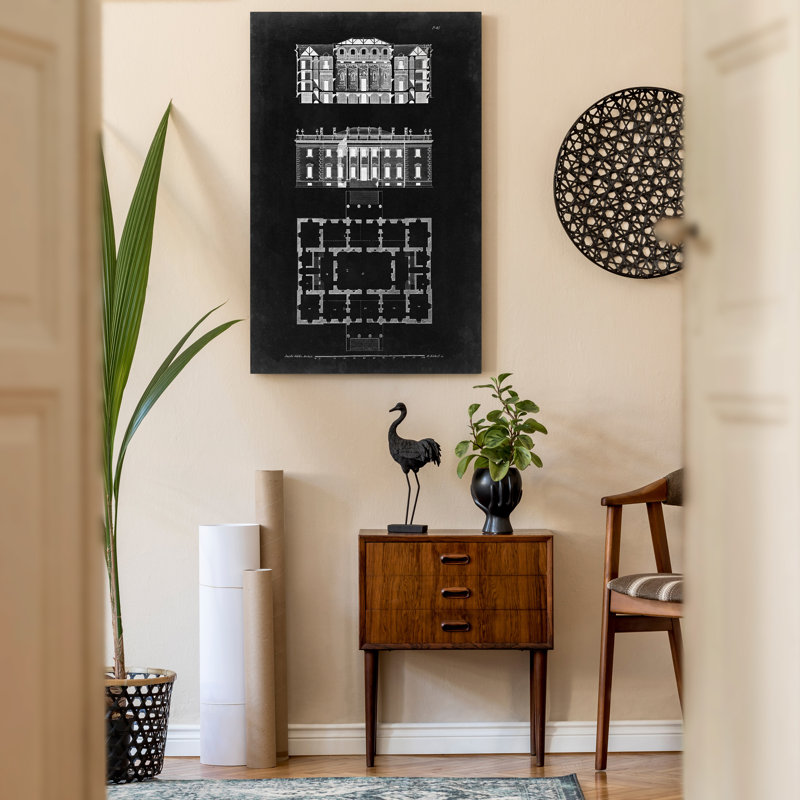«Graphic Building & Plan VI», reproduction sur toile tendue, H 20 po x l 16 po x P 1 po