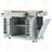 Rolling Kitchen Islands on 5 Wheels with 3 Drawer, 3 Open Side Racks-2073300563