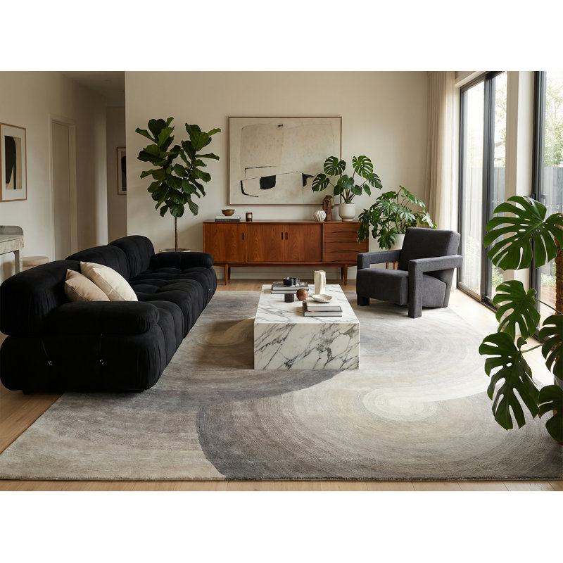 Mitomo Hand Tufted Abstract Area Rug