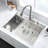 Rust Stainless Steel 30 In Sink With Bottom Grid & Stain Finish Extra Drop-In Scratch Resistance