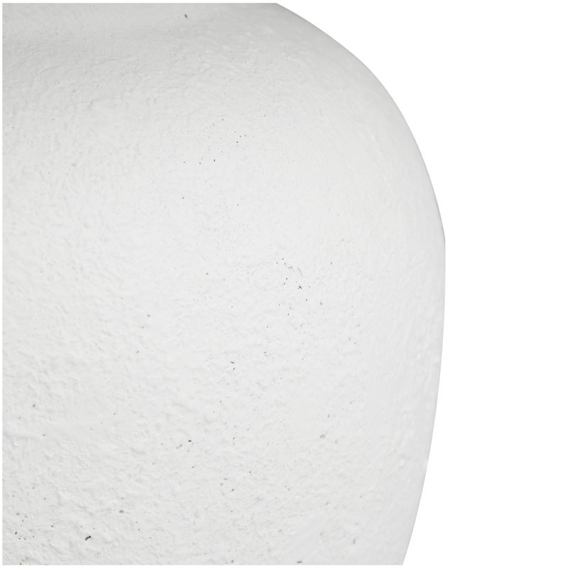 Frasilus Cement Stone Pot Inspired White Table Lamp with Textured Exterior