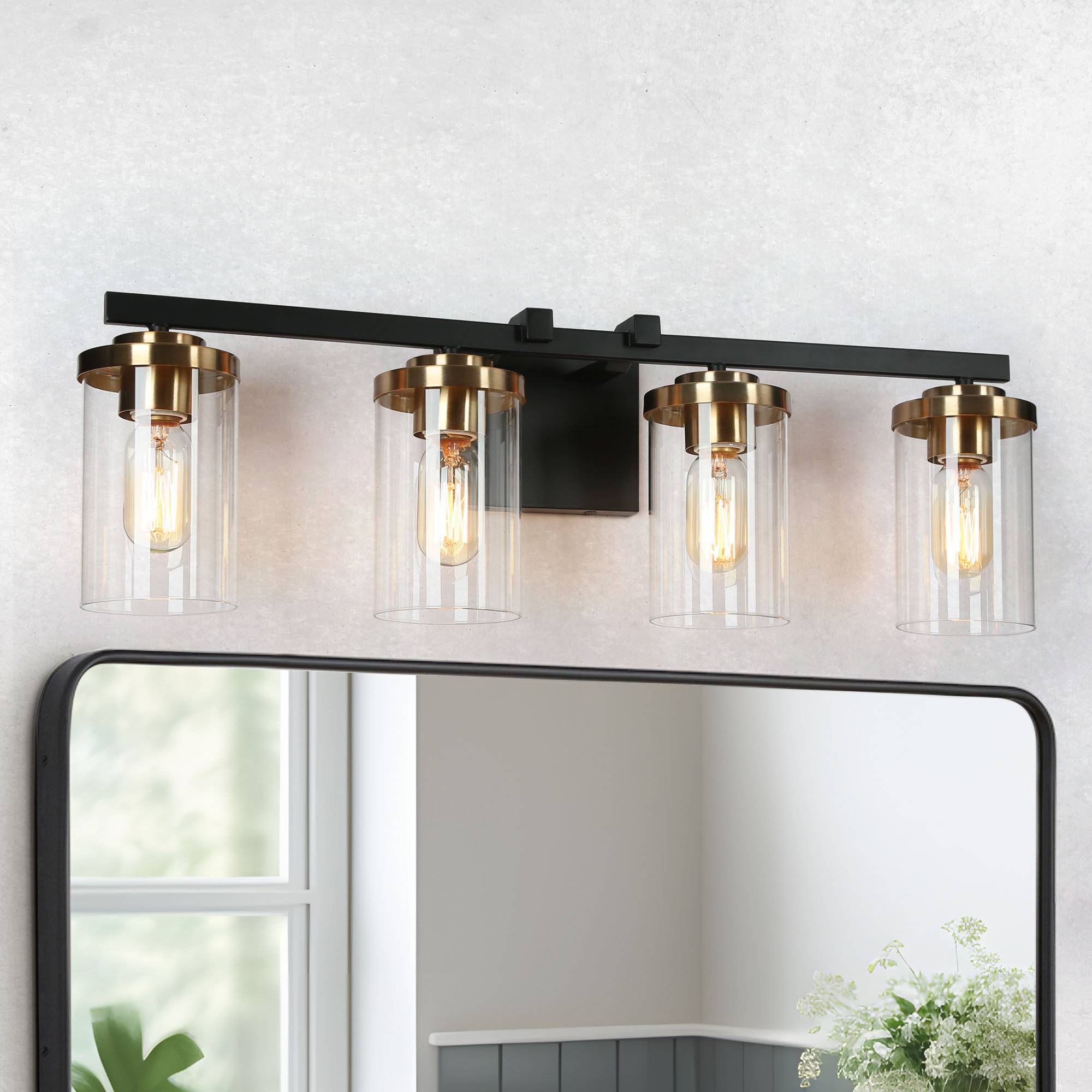 Everly Quinn Froney 4 - Light Black Bathroom Vanity Light - Wayfair Canada