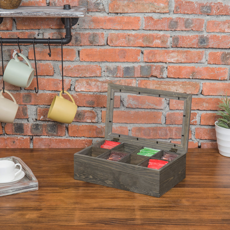 Wood And Plastic Tea Box