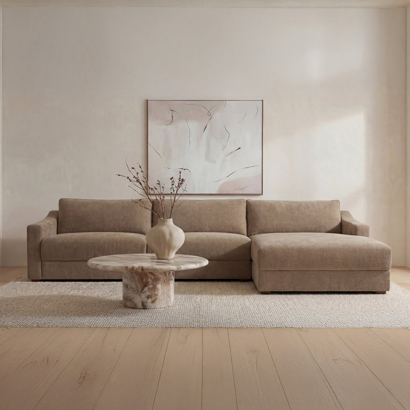 Canapé modulaire Nora Gerardi taupe, Orienté à droite