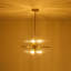Lustre moderne Sputnik sphérique à tubes de verre à 6 lumières