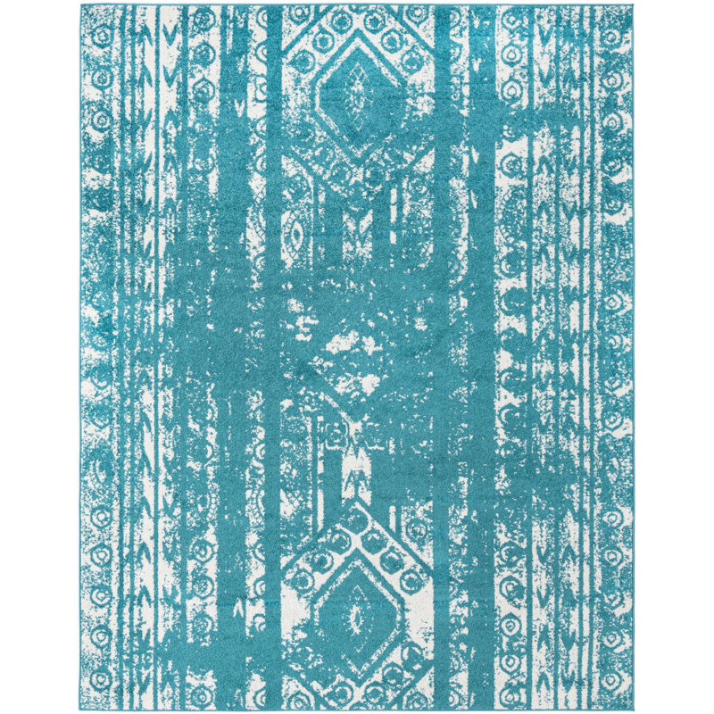Geometric Indoor Rug, Rectangle 7'10" x 10'