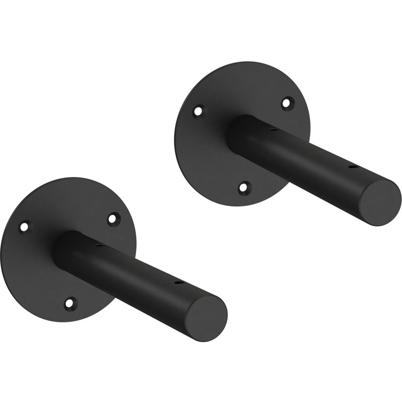 Pipe Shelf Brackets, Matte Black