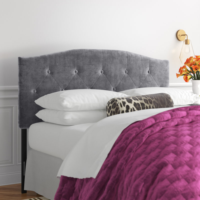 Sirene Upholstered Headboard, Gray, Queen
