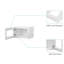 Armoire murale standard en contreplaqué HOMEIBRO Design, prête à assembler, style Shaker, 45,7 cm (L) x 30,5 cm (P) x 30,5 cm (H), blanc Shaker-442889278-442816242