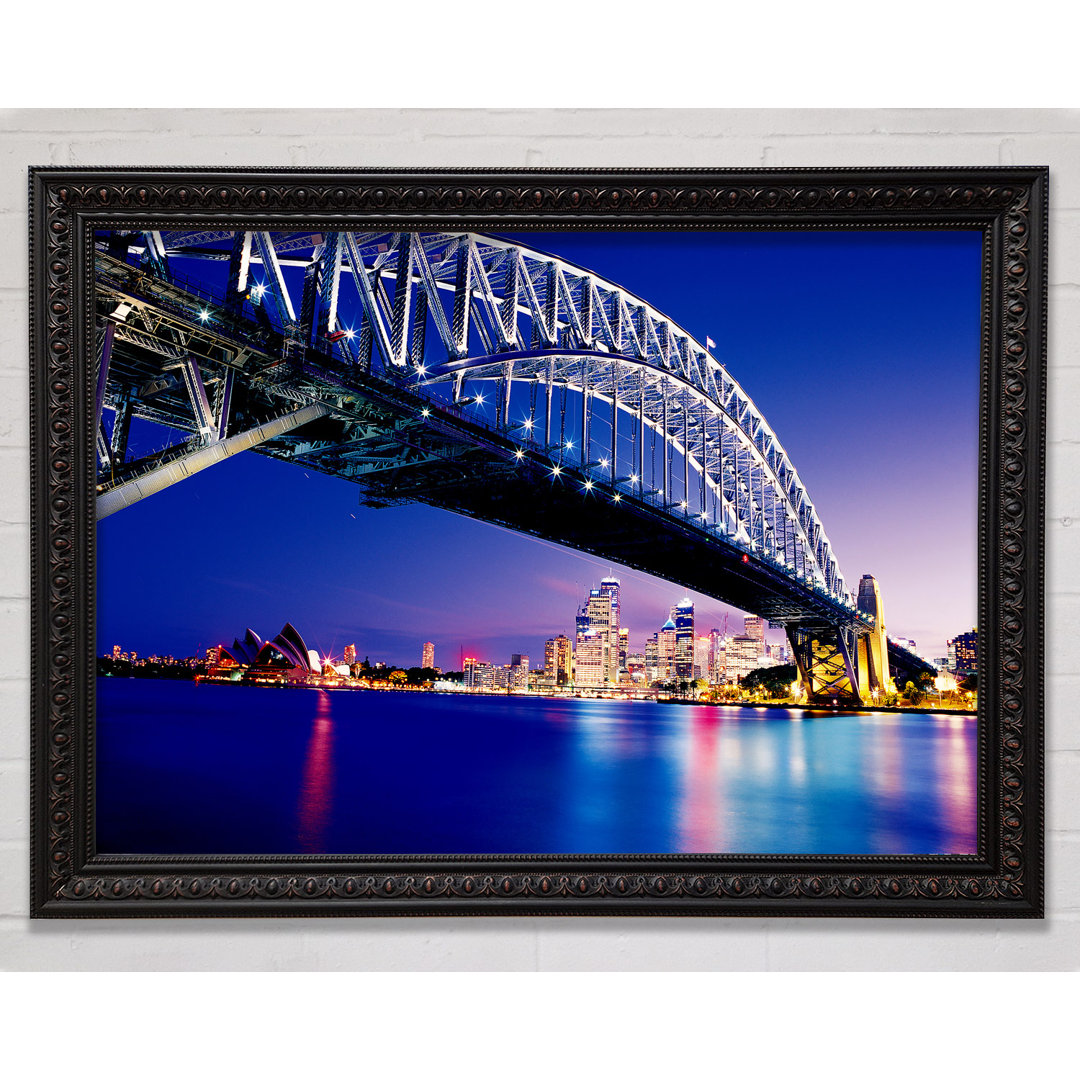 Sydney Harbour Bridge Blue Night - Einzelner Bilderrahmen Kunstdrucke