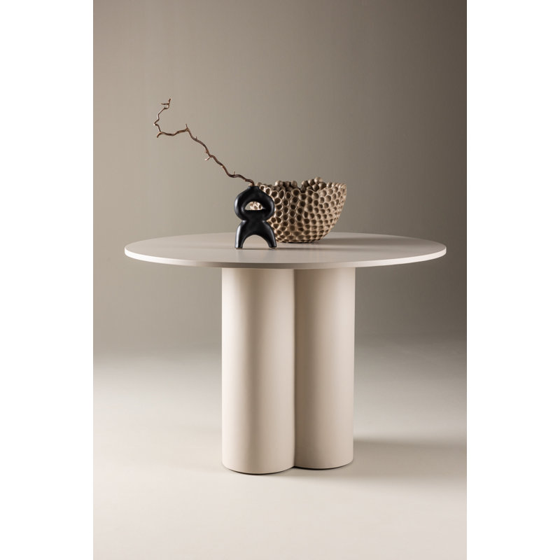 Daniellah Round Dining Table, Beige