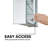 FINE FIXTURES Recessed or Surface-Mount Aluminum Medicine Cabinet with Dual-Sided Mirror and Easy-Grip Handle