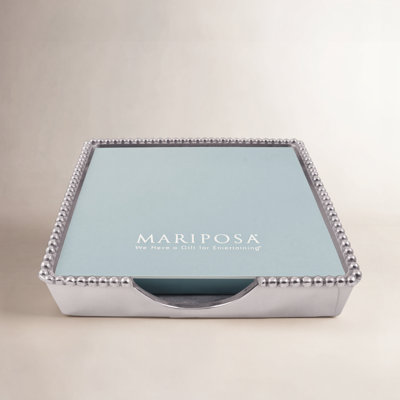 Mariposa Beaded Luncheon Napkin Holder with Insert