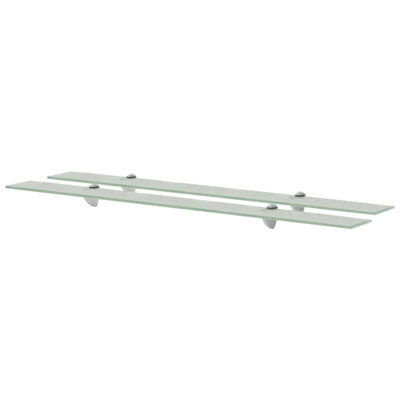 2 Piece Glass Floating Shelf