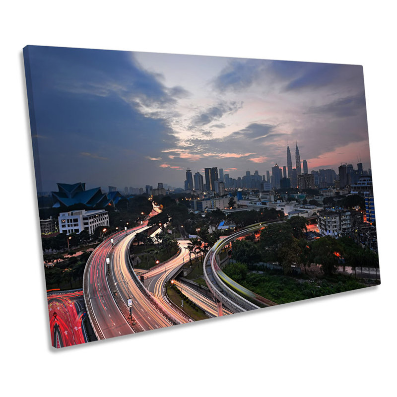 Kuala Lumpur City Skyline - Wrapped Canvas Print, 91.4cm H x 137.2cm W x 4cm D