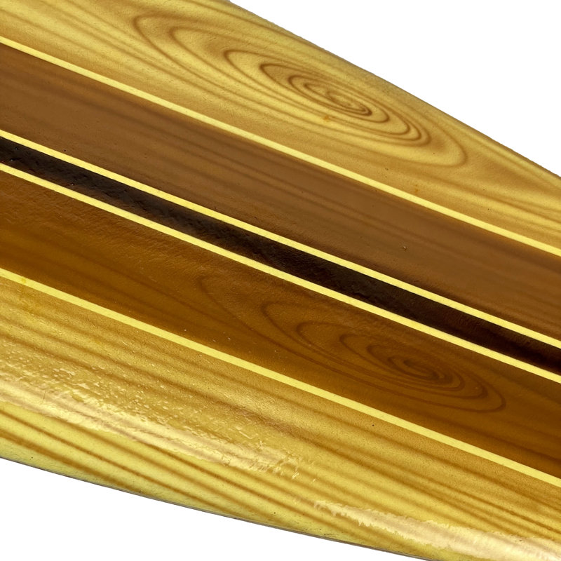 Planche de surf décorative murale, H 39,7 po x l 9,5 po x P 0,5 po, Jaune / brun / noir