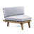 HILLCREST  V Shaped 4-Piece Sofa Set-Gray