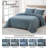 Motley Pre-Washed Cotton Classic Geometric Embroidered Quilt Set-70789308-70789310