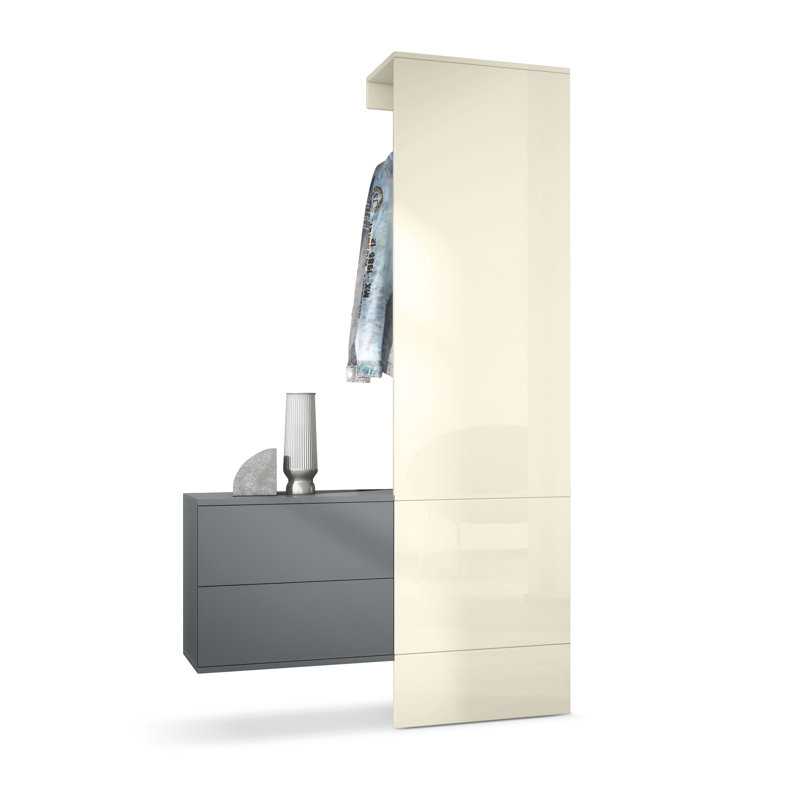 Chappa Hall Tree 105cm Wide, Cream high glos