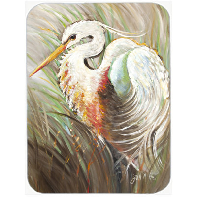 Caroline's Treasures Egret Glass Cutting Board