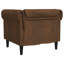  Fauteuil Chesterfield brun