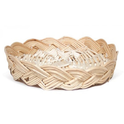 Round With Braided Edge Willow Tray