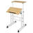 Mobile Computer Desk, Adjustable Height Laptop Standing Desk with Tilting Tabletop and Monitor Shelf-80291862