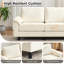 Canapé modulaire 90 po en forme de U avec repose-pieds - revêtement en chenille douce et design réversible-77592652