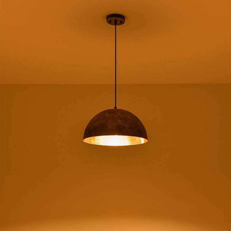 1-Light Distressed Dome Pendant