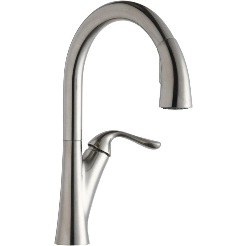 Harmony Pull Down Single Handle Kitchen Faucet, Lustrous Steel