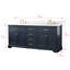 Meuble-lavabo double avec plateau en pierre artificielle Currahee-2099547472