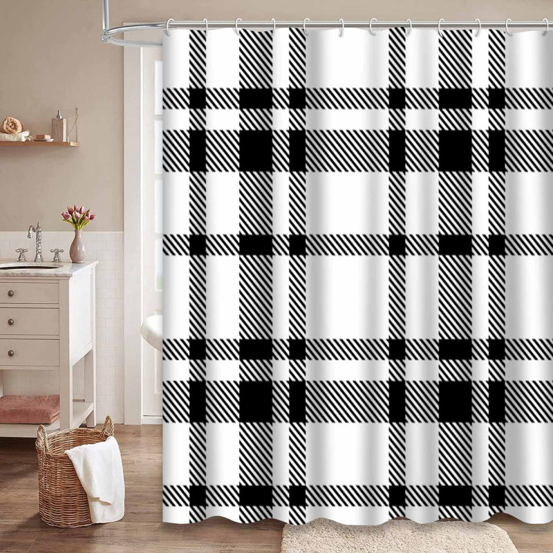 Rideau de douche Tartan, L 72 po x l 72 po