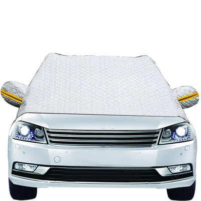 La housse de pare-brise magnétique pour voiture avec protection contre le givre et la neige comprend des miroirs latéraux sécurisés par 5 aimants puissants. Housse de protection universelle pour la protection solaire d'hiver et d'été