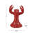Scarlet Stoneware Lobster Taper Holder