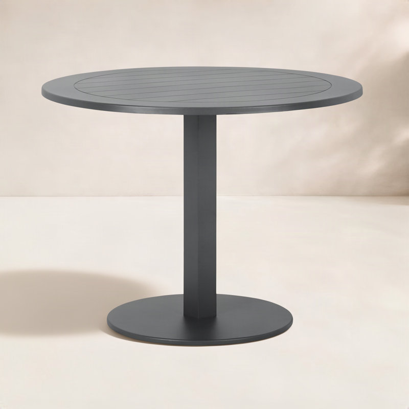 Sunset 30" Patio Dining Table, Gray, 30" H x 35" L x 35" D