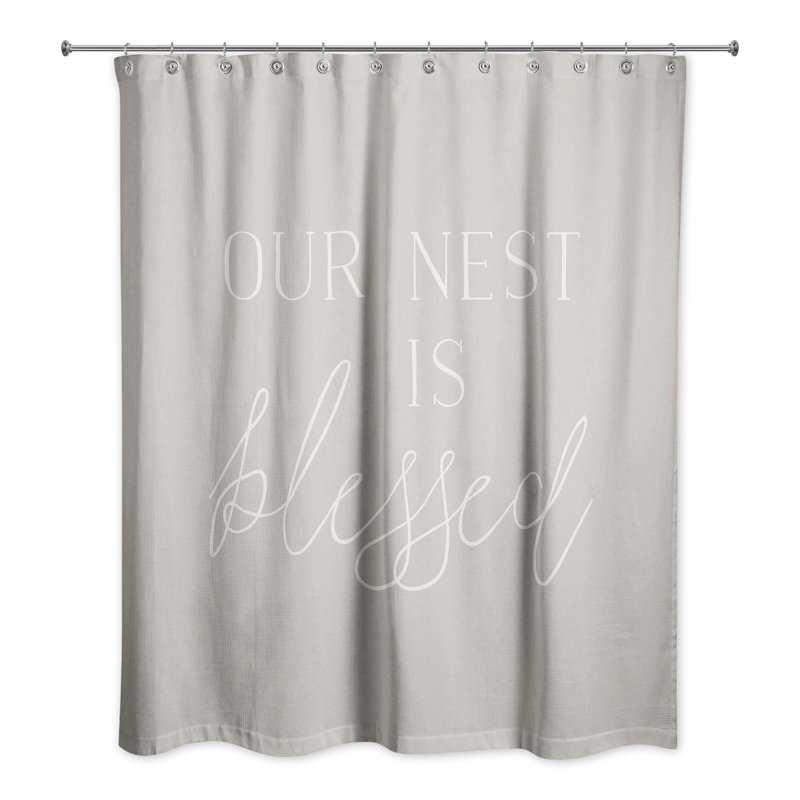 Rideau de douche simple Perine, Brun clair