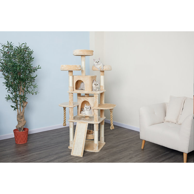 71'' H Cat Tree, Beige