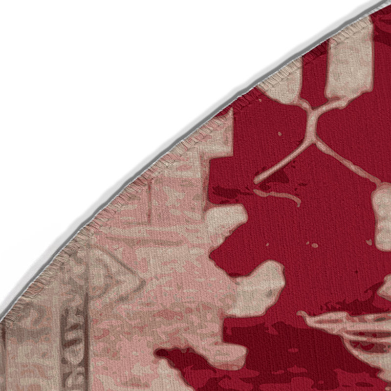 Tapis d'intérieur et d'extérieur surteint beige, Rond 5 pi
