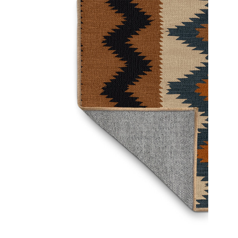 Washable Navajo Chevron Southwestern Area Rug, Rectangle 8' x 12'