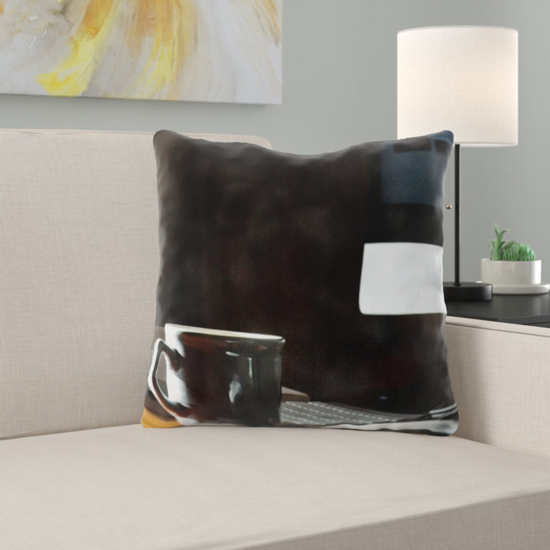 Coussin décoratif café