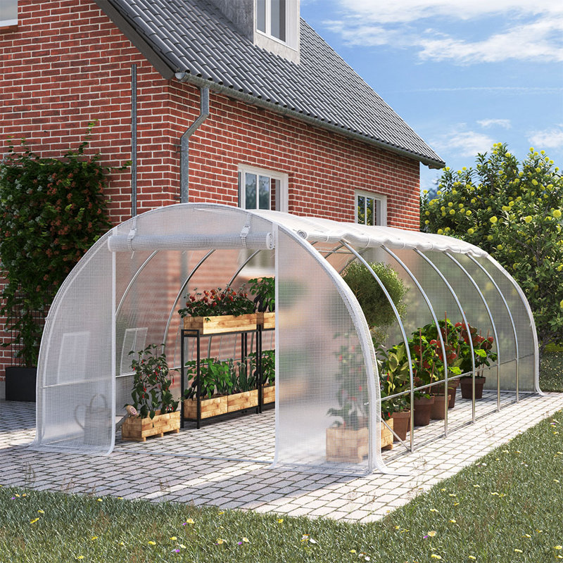 Ausie Hobby Greenhouse, 20' W x 9' D, White