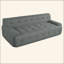 Canapé rembourré 86,2 po de style moderne minimaliste capitonné, canapé modulaire 3 places pour salon, chambre à coucher et appartement