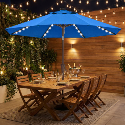 9 FT Lighted Patio Olefin® Umbrella