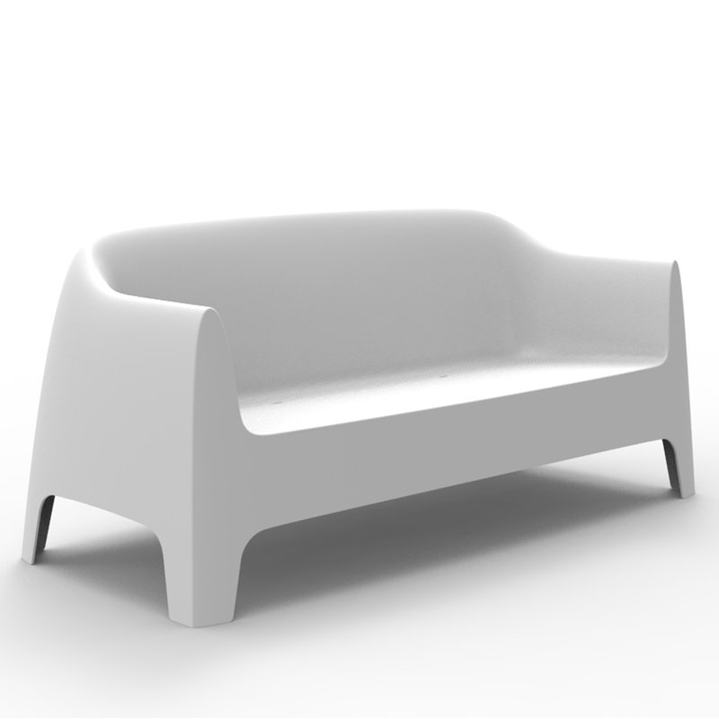 Solid 71'' Outdoor Sofa, White