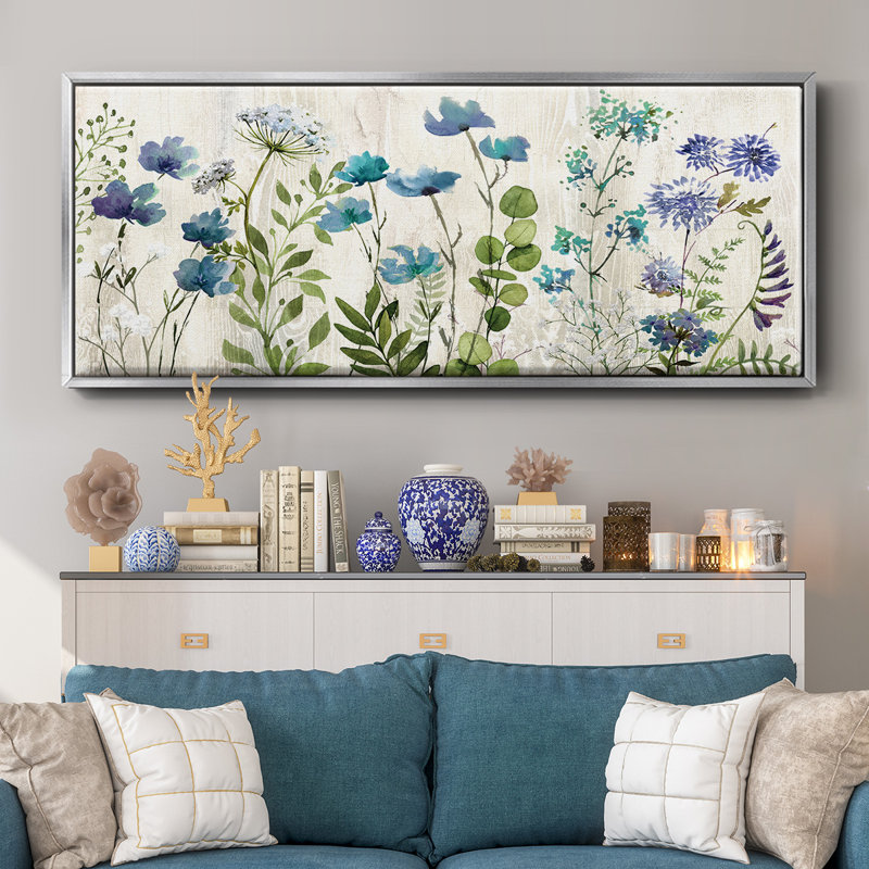 Blue Meadow- Framed Canvas