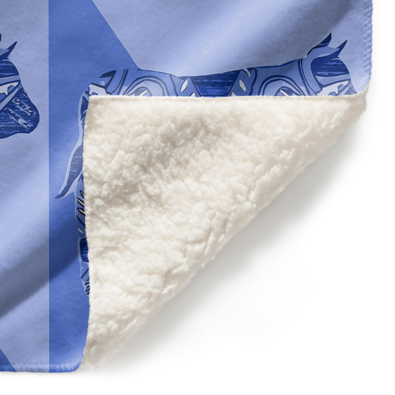 Jeté à vache pop , l 68 po x L 80 po, Bleu / Mauve