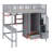 Loft Bed With Bookshelf,Drawers,Desk,And Wardrobe-122428035