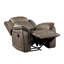 Fauteuil inclinable de style classique avec assise confortable en microfibre brun sablé et rembourrage en mousse