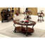 Table de bout en cerisier brun avec tablette inférieure ouverte pour salon moderne et éléments décoratifs-1724075596