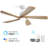 Sofucor 52" 5-Solid Blade Smart Modern Ceiling Fan with LED Light，Remote-1358021464